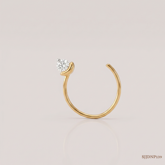 SJJDNP139 | Round Diamond Classic Nose Pin