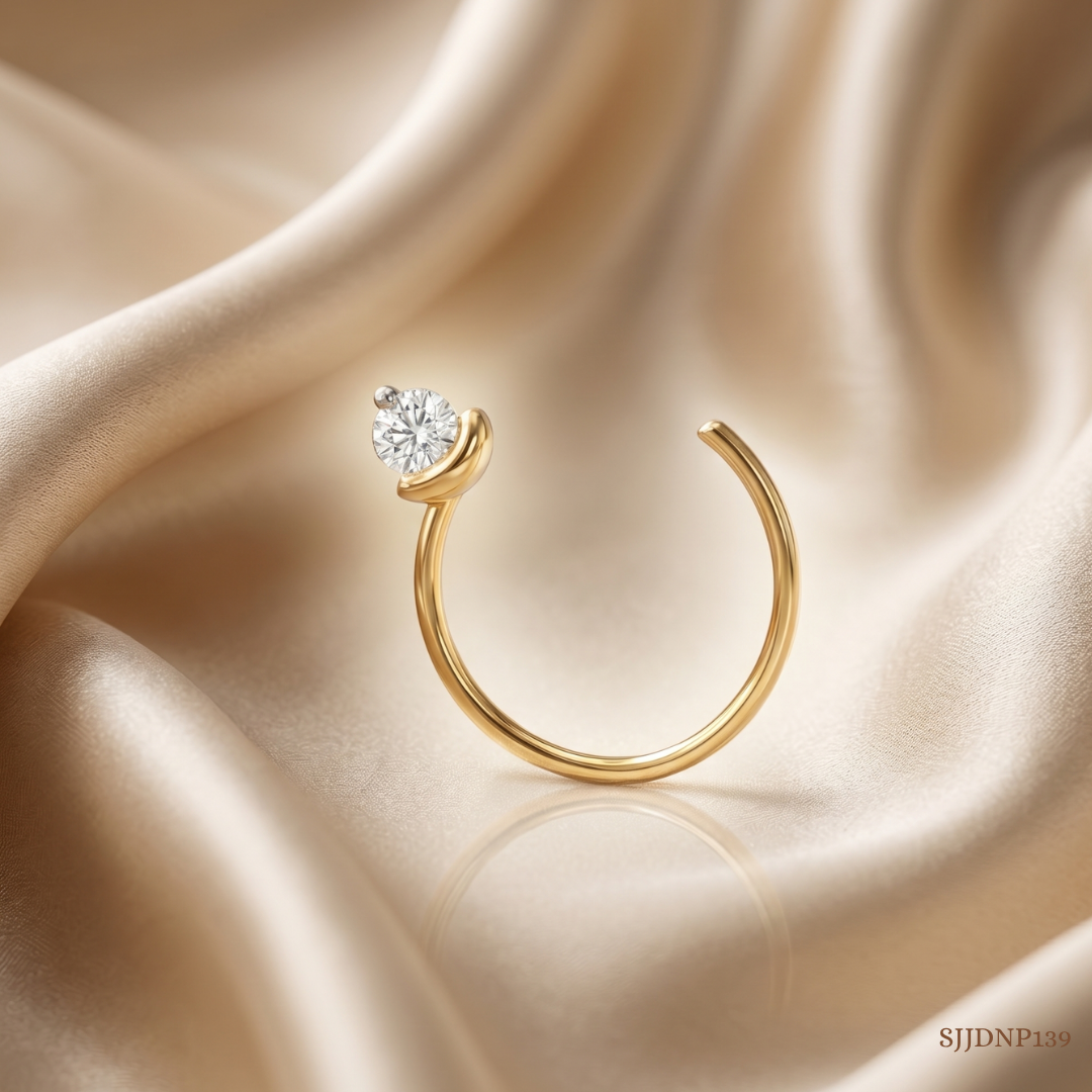 SJJDNP139 | Round Diamond Classic Nose Pin