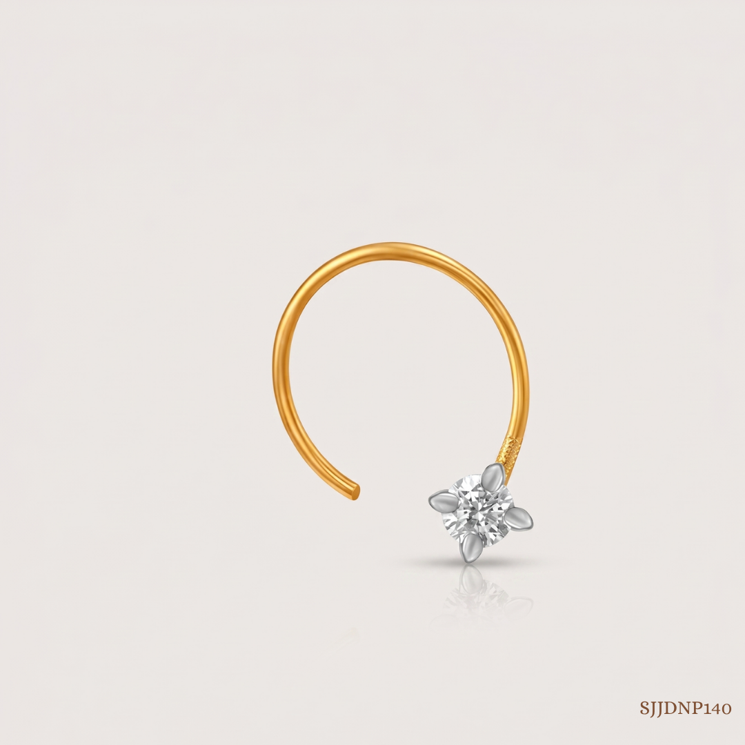 SJJDNP140 | Vibrant Diamond Designer Nose Pin