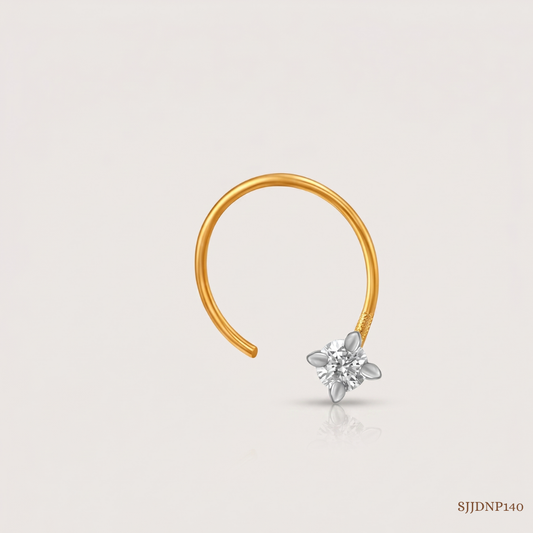 SJJDNP140 | Vibrant Diamond Designer Nose Pin