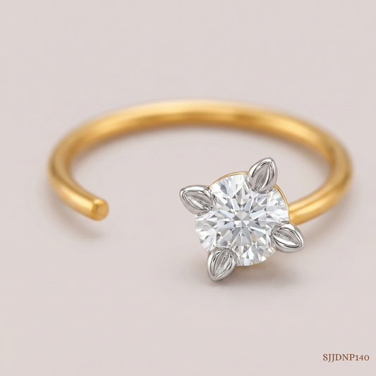 SJJDNP140 | Vibrant Diamond Designer Nose Pin