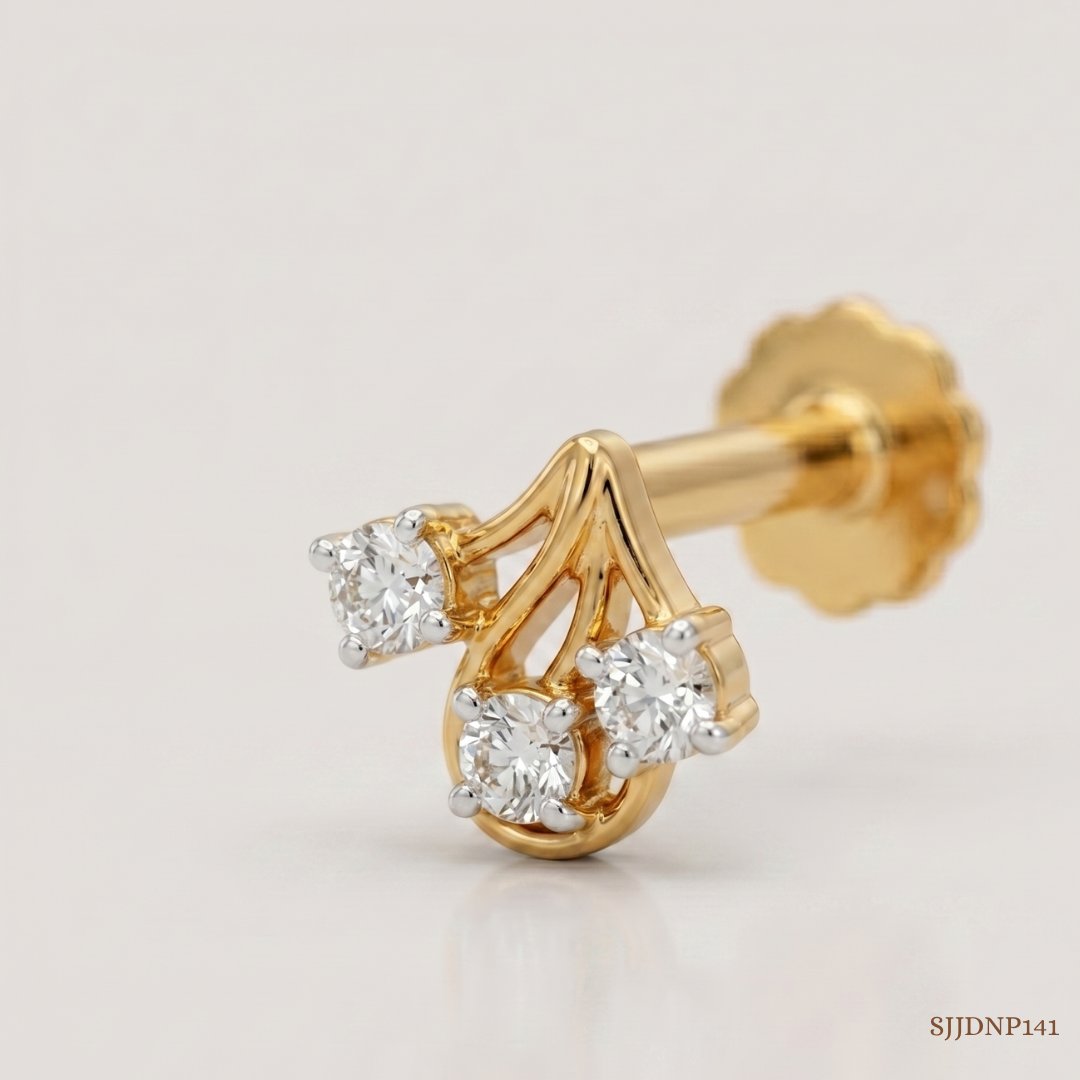 SJJDNP141 | Fancy Diamond Elegant Nose Pin