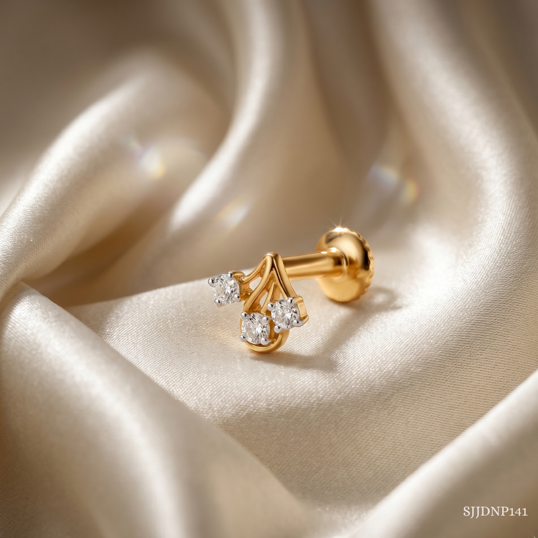 SJJDNP141 | Fancy Diamond Elegant Nose Pin