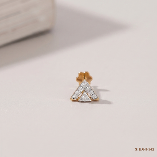 SJJDNP142 | Glimmering Summit Diamond Designer Nose Pin