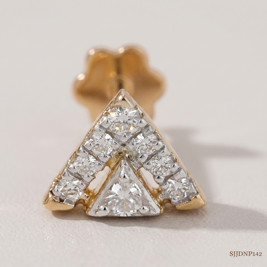 SJJDNP142 | Glimmering Summit Diamond Designer Nose Pin