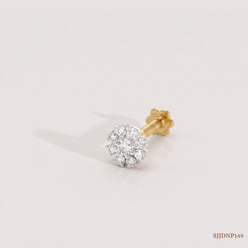 SJJDNP149 | Dainty Bloom Diamond Floral Nose Pin