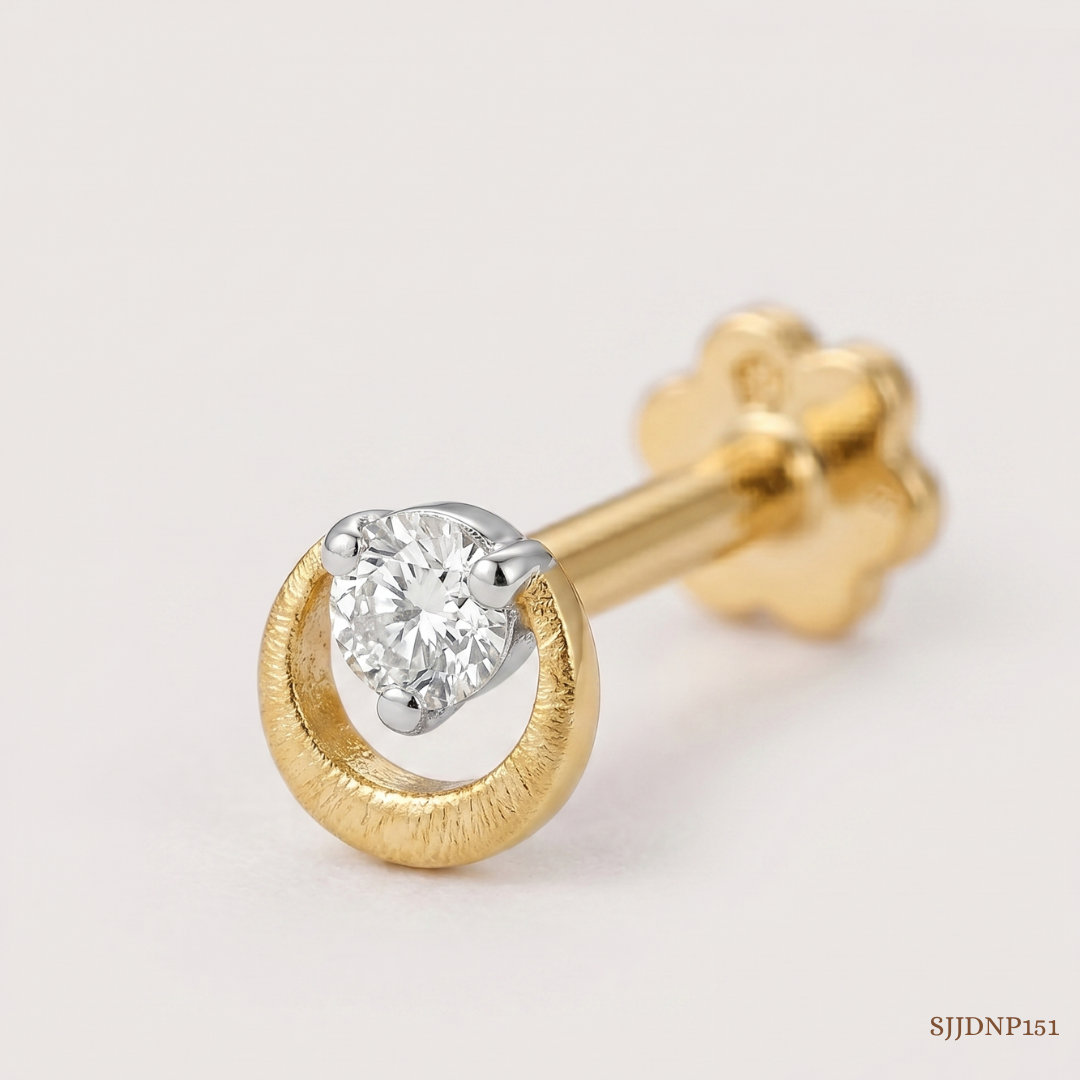 SJJDNP151 | Dainty Sparkle Diamond Elegant Nose Pin