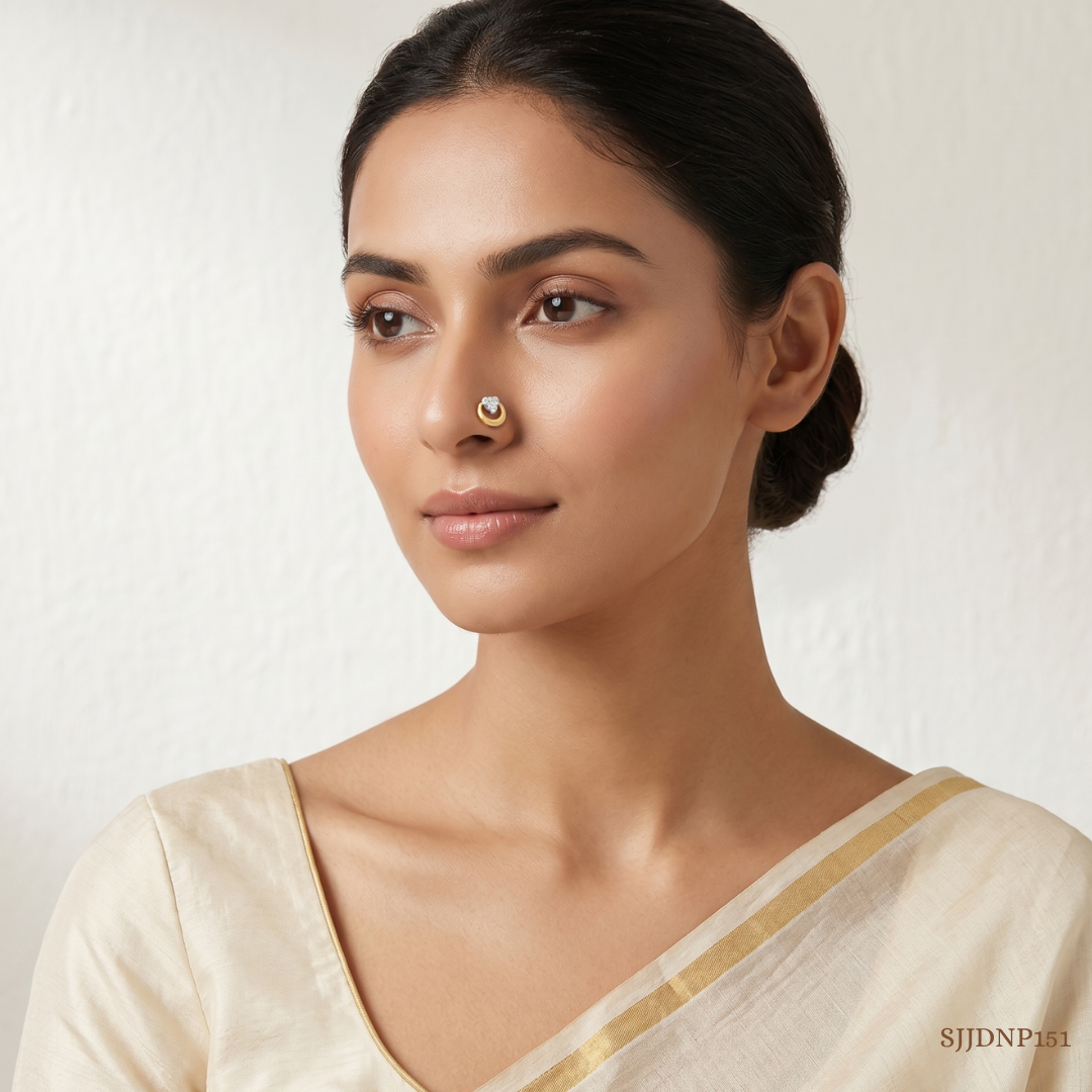 SJJDNP151 | Dainty Sparkle Diamond Elegant Nose Pin