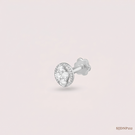 SJJDNP152 | Bloom Cluster Diamond Floral Nose Pin