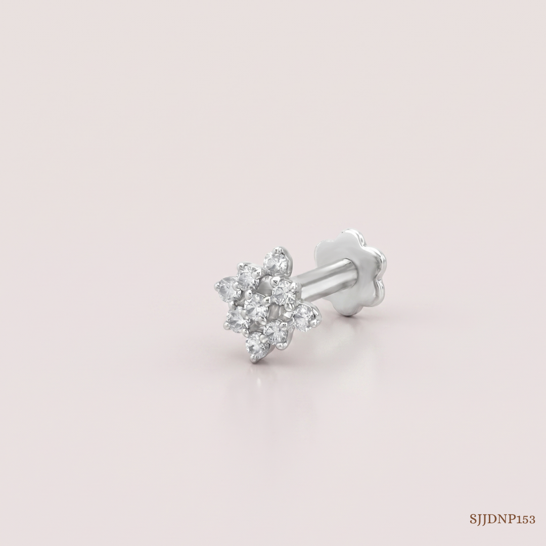 SJJDNP153 | Celestial Spark Diamond Designer Nose Pin