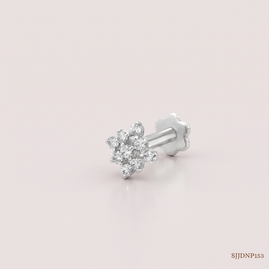 SJJDNP153 | Celestial Spark Diamond Designer Nose Pin