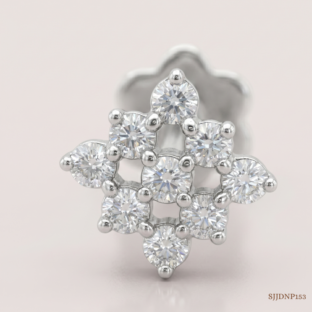 SJJDNP153 | Celestial Spark Diamond Designer Nose Pin