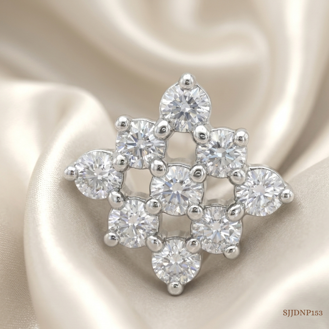 SJJDNP153 | Celestial Spark Diamond Designer Nose Pin