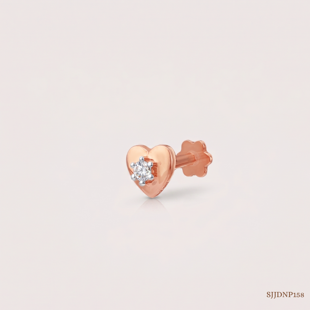 SJJDNP158 | Heart Spark Diamond Romantic Nose Pin