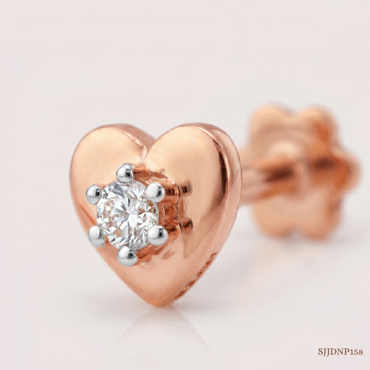 SJJDNP158 | Heart Spark Diamond Romantic Nose Pin