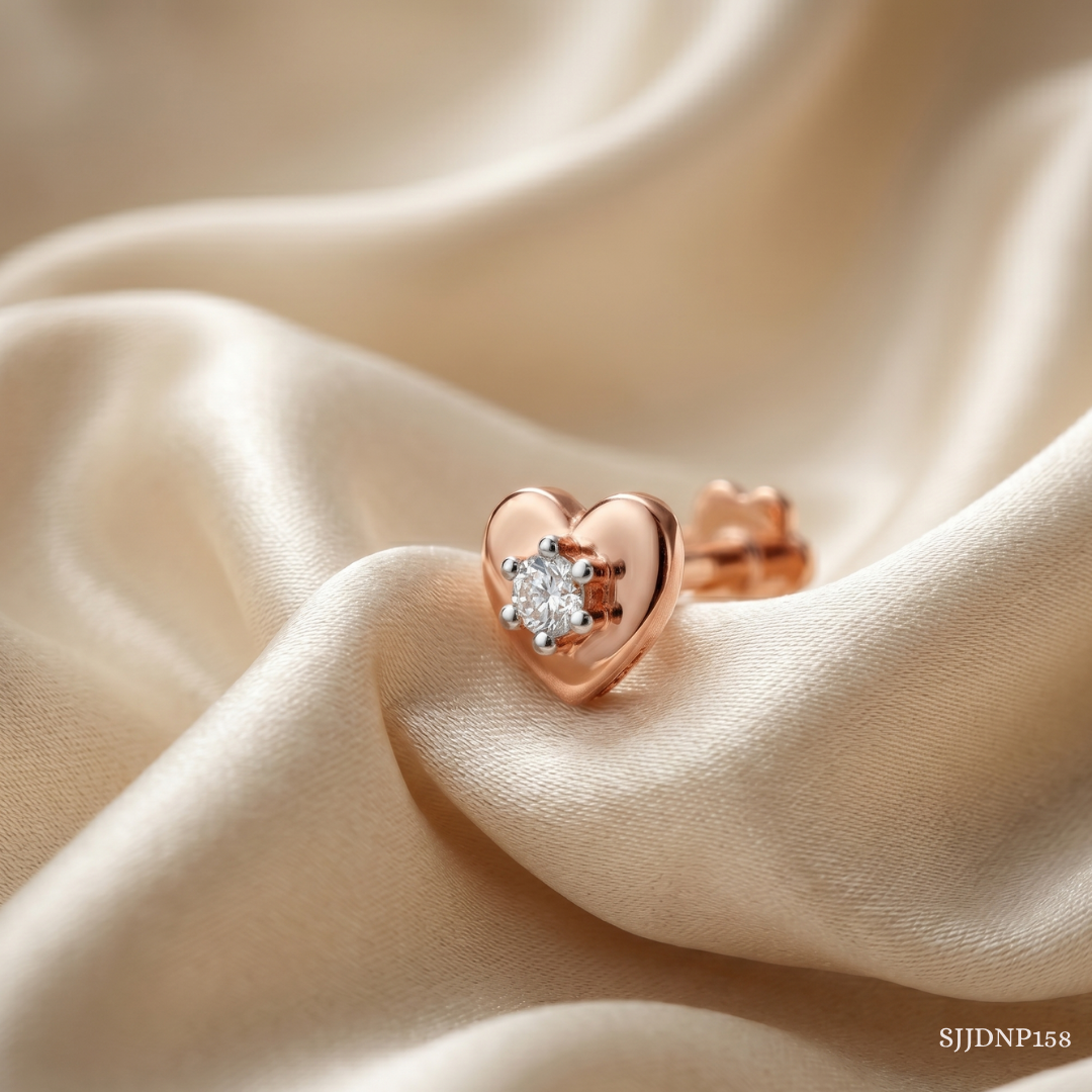 SJJDNP158 | Heart Spark Diamond Romantic Nose Pin