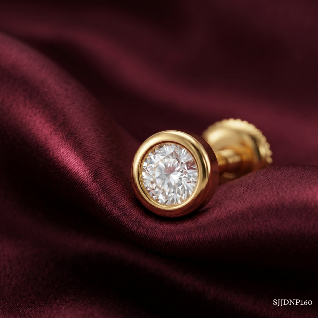 SJJDNP160 | Stately Diamond Designer Nose Pin