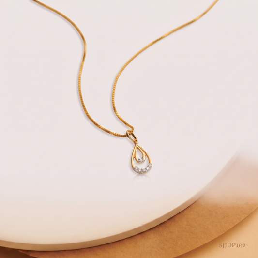 SJJDP102 | Teardrop Diamond Designer Pendant