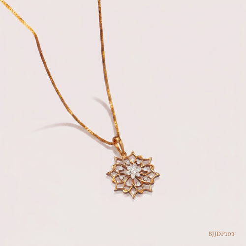 SJJDP103 | Floral Diamond Statement Pendant