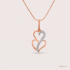 SJJDP105 | Happy Hearts Diamond Romantic Pendant