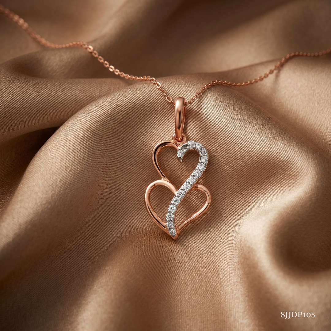 SJJDP105 | Happy Hearts Diamond Romantic Pendant