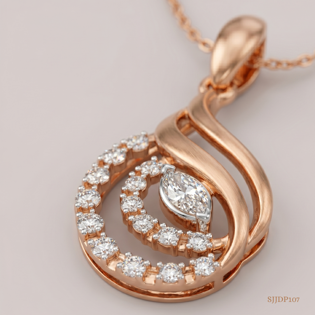 SJJDP107 | Paisley Glow Diamond Designer Pendant