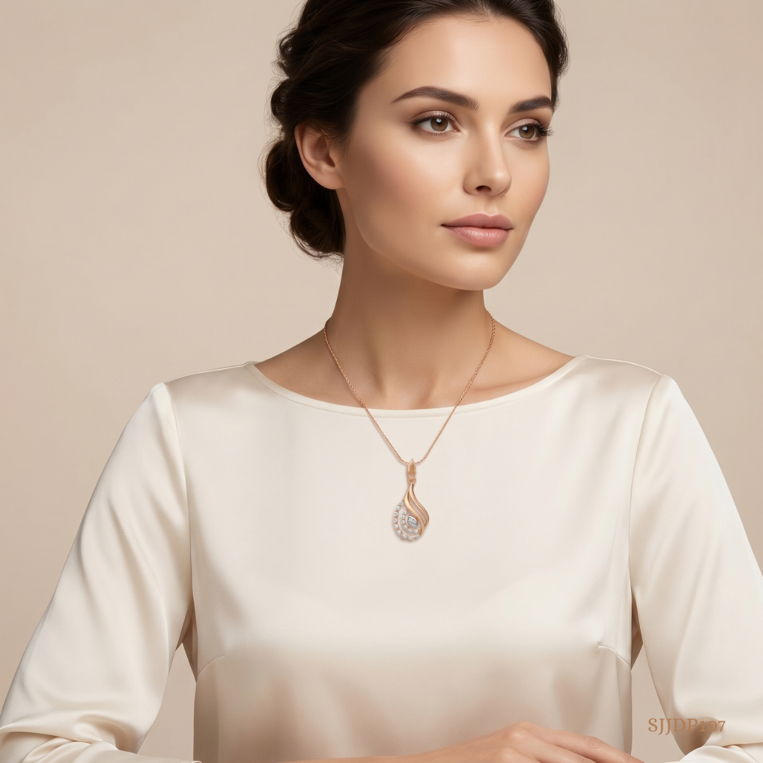 SJJDP107 | Paisley Glow Diamond Designer Pendant