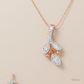 SJJDP113 | Enchanted Leaf Diamond Pendant Earrings Set