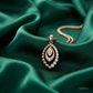 SJJDP114 | Luminous Layers Diamond Pendant Earrings Set
