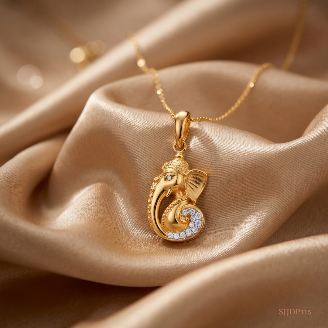 SJJDP115 | Siddhi Ganapathi Diamond Devotional Pendant