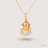 SJJDP116 | Ganapathi Aura Diamond Spiritual Pendant