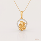 SJJDP117 | Ganesha Halo Diamond Religious Pendant