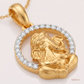 SJJDP117 | Ganesha Halo Diamond Religious Pendant