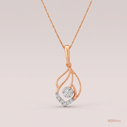 SJJDP121 | Geometric Diamond Statement Pendant