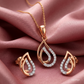 SJJDP127 | Pink Diamond Pendant Earrings Set