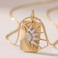 SJJDP131 | Solar Edge Diamond Statement Pendant