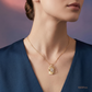 SJJDP131 | Solar Edge Diamond Statement Pendant