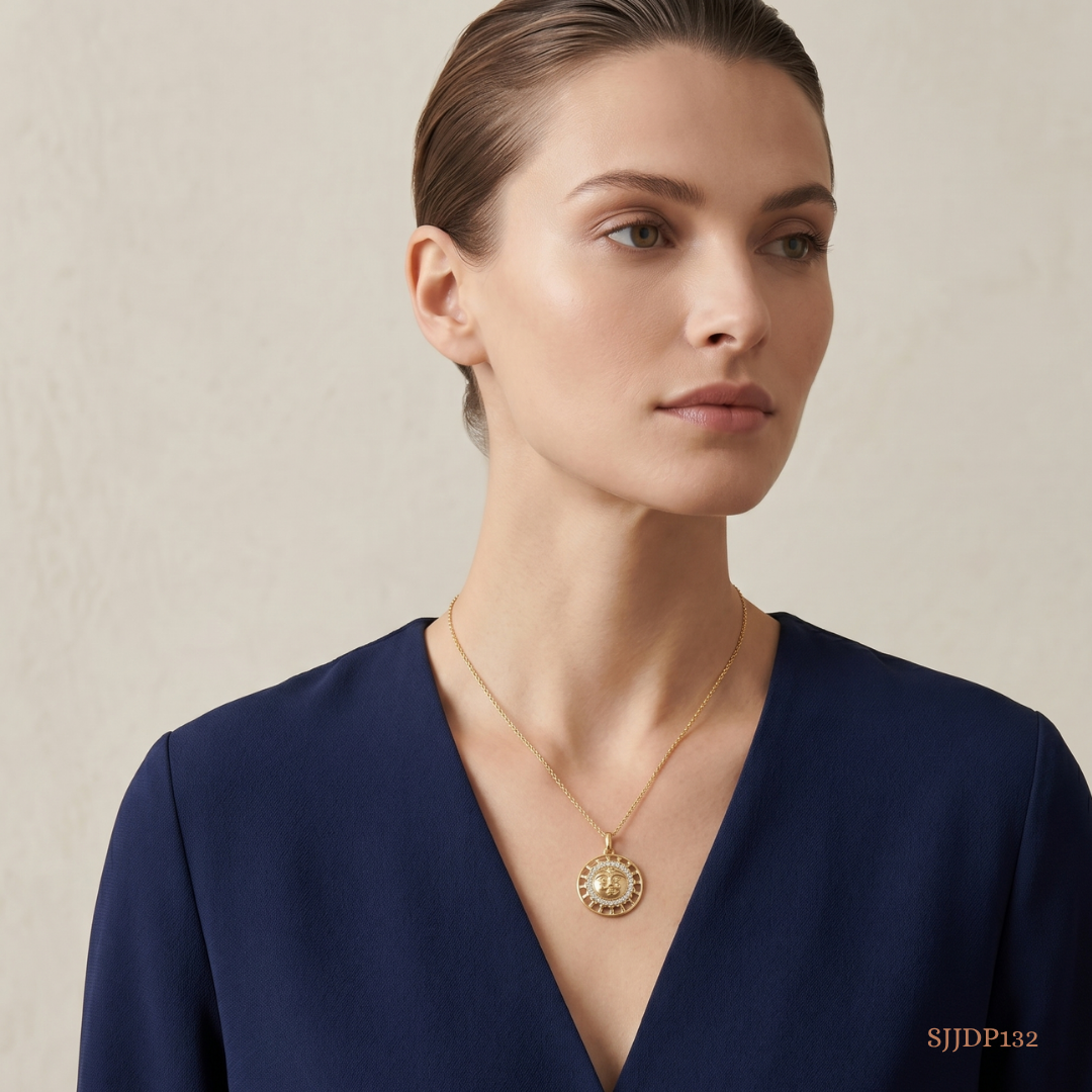 SJJDP132 | Divine Sun Radiance Diamond Pendant