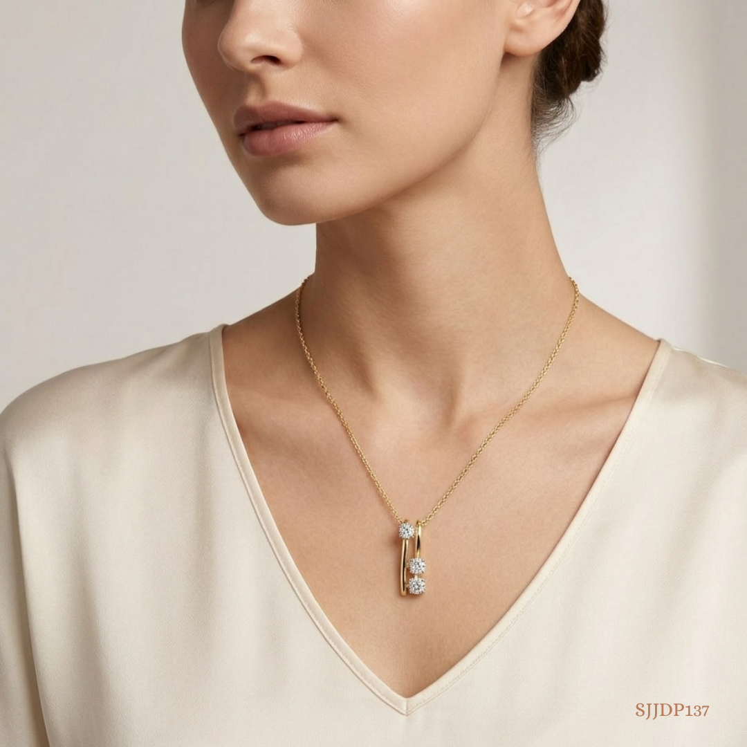 SJJDP137 | Chic Ladder Diamond Contemporary Pendant