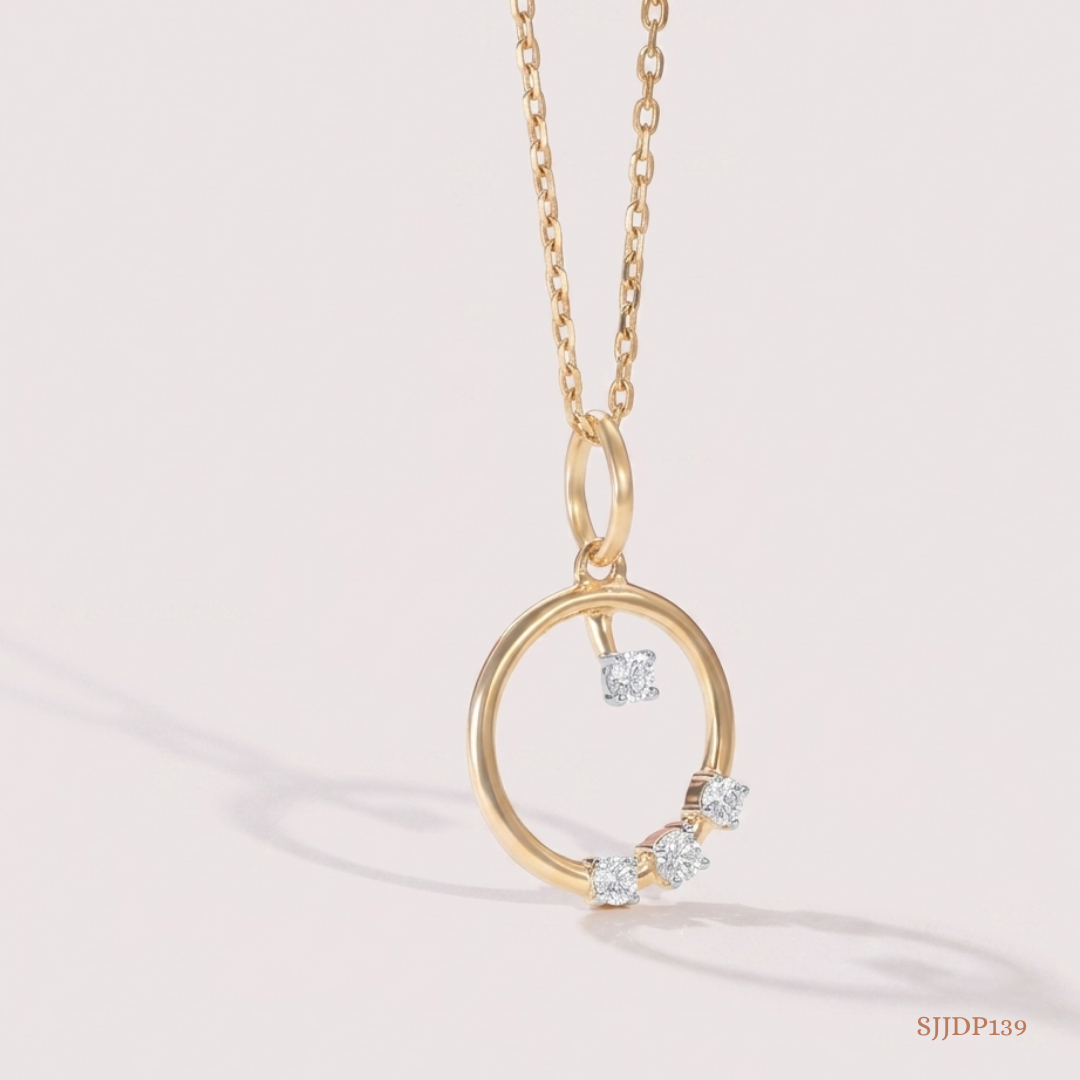 SJJDP139 | Twinkling Loop Diamond Elegant Pendant