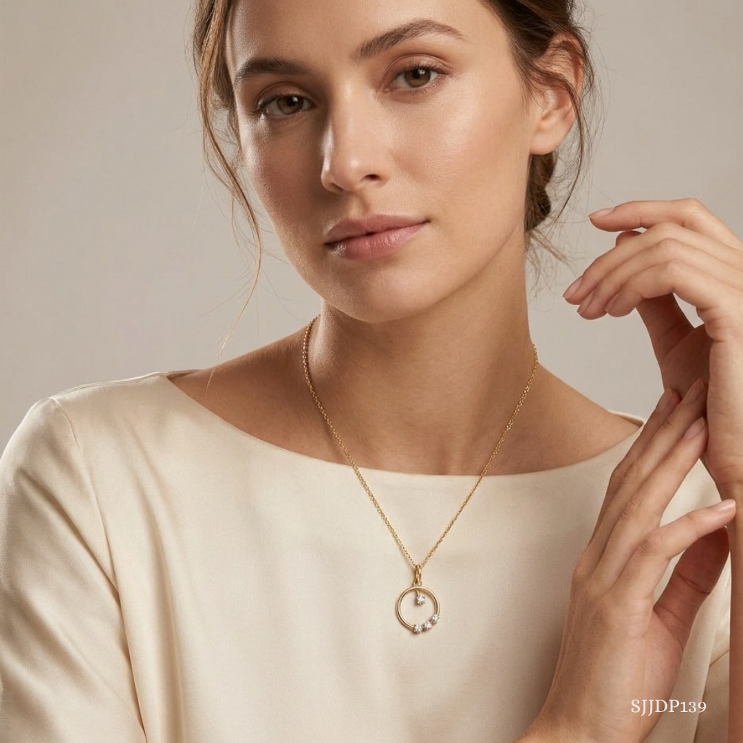 SJJDP139 | Twinkling Loop Diamond Elegant Pendant
