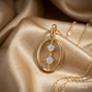 SJJDP140 | Oval Diamond Statement Pendant