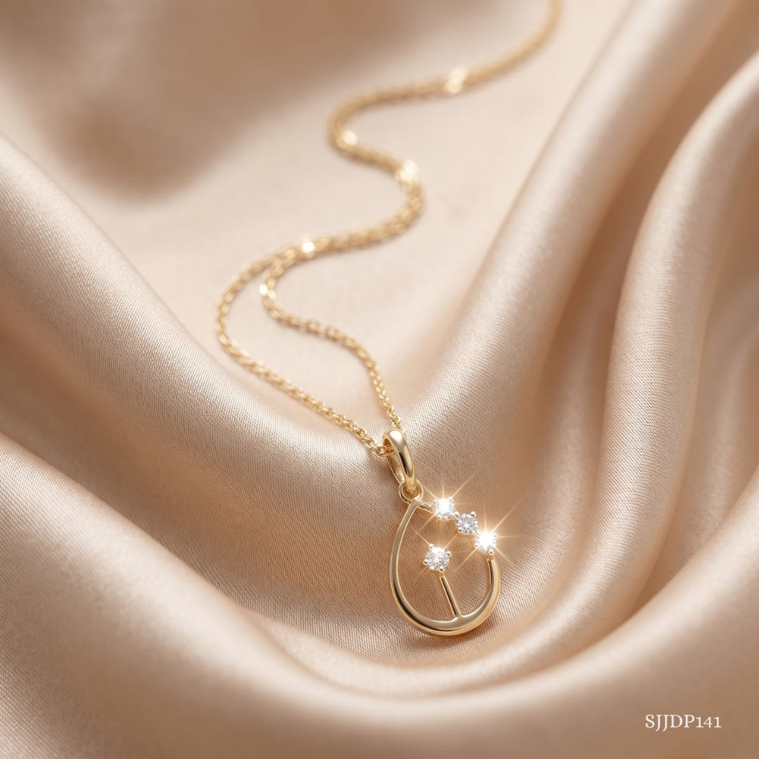 SJJDP141 | Gleaming Teardrop Diamond Elegant Pendant
