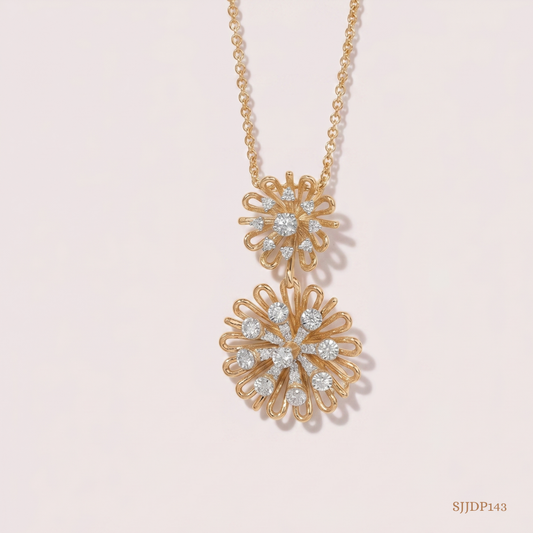 SJJDP143 | Everbloom Daisy Diamond Floral Pendant