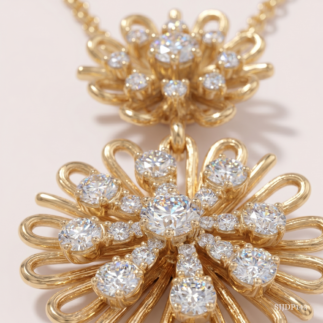 SJJDP143 | Everbloom Daisy Diamond Floral Pendant
