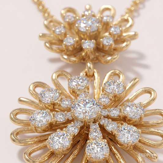SJJDP143 | Everbloom Daisy Diamond Floral Pendant