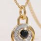 SJJDP144 | Love Lock Topaz Diamond Pendant