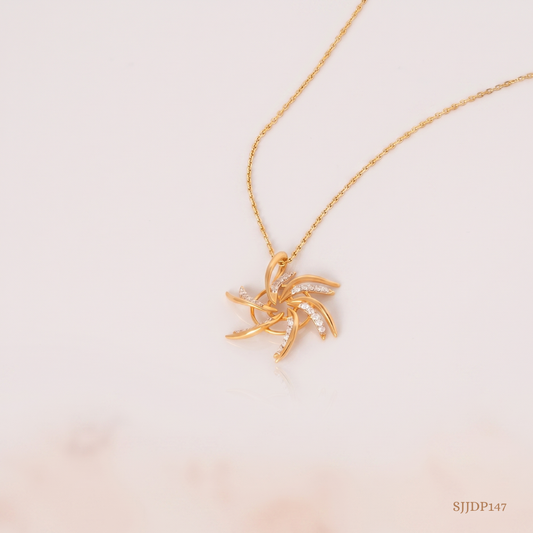 SJJDP147 | Whirlwind Sparkle Diamond Statement Pendant