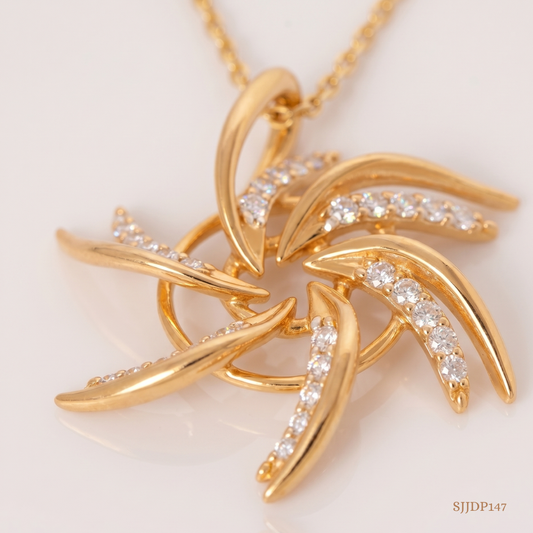 SJJDP147 | Whirlwind Sparkle Diamond Statement Pendant