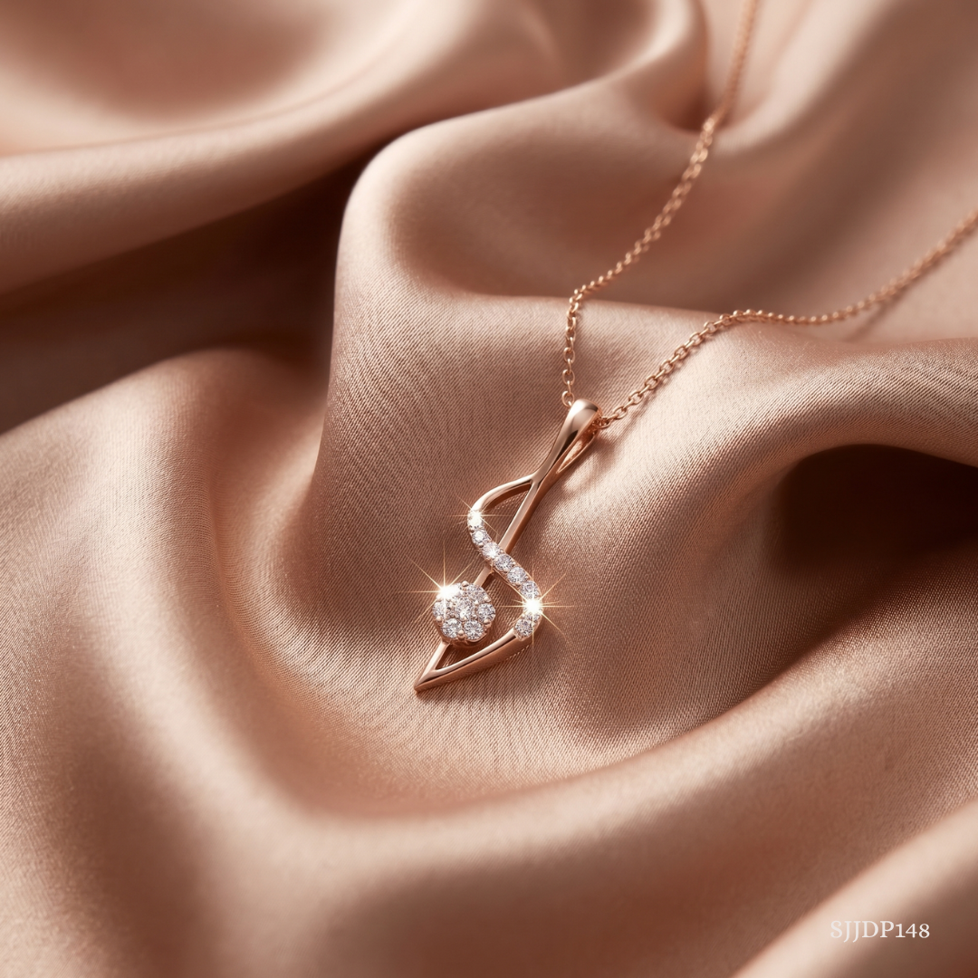 SJJDP148 | Graceful Twist Diamond Designer Pendant